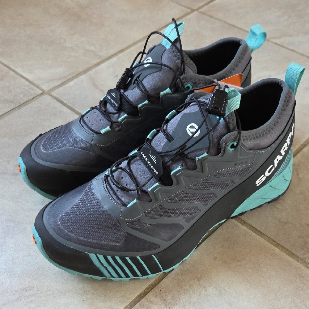 Scarpa Black and Teal Gore-Tex Shoes